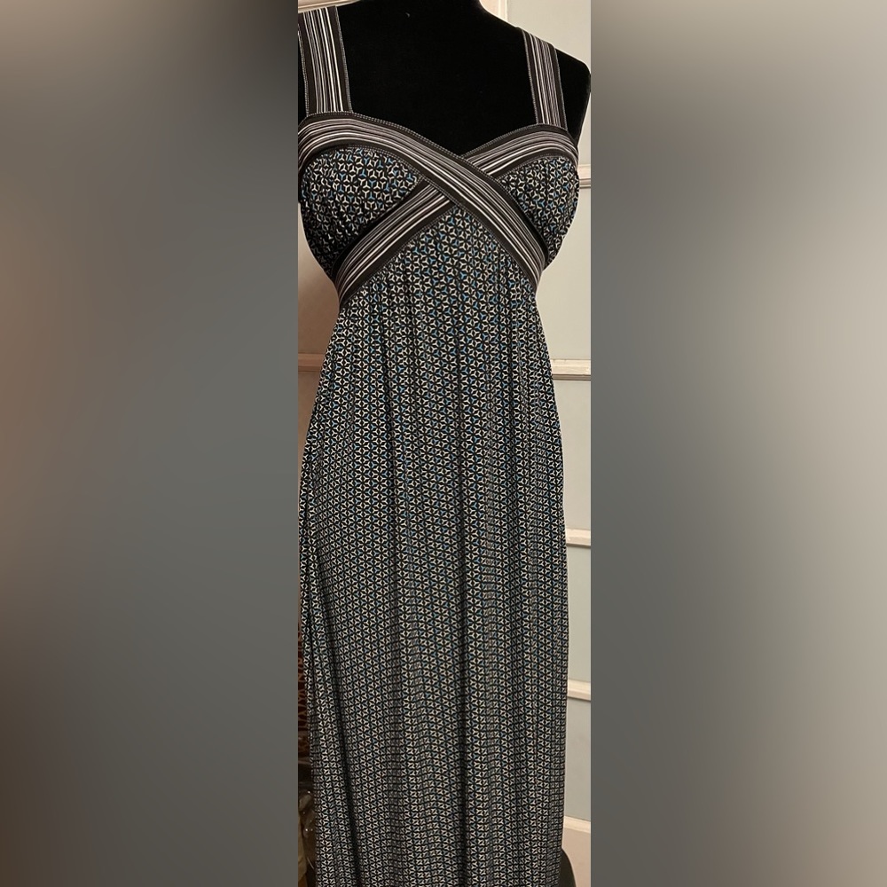 Geometric print maxi dress